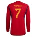 Prima Maglia Spagna Mondiali 2022 Álvaro Morata 7 Manica Lunga Prima Maglia Spagna Mondiali 2022 Álvaro Morata 7 Manica Lunga